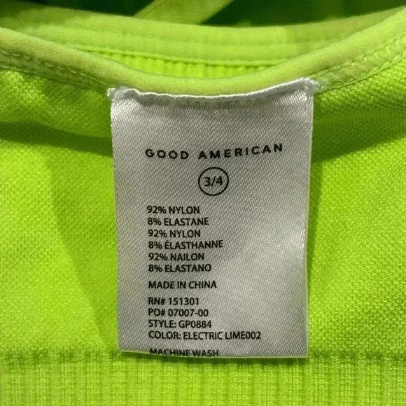 Good American Bralette Women's Size 3/4 (Large) Ribbed Athletic Bra - Picture 5 of 6